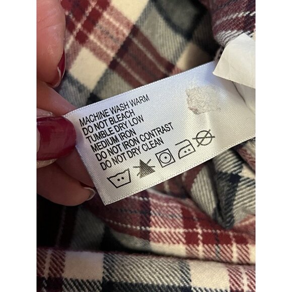 Orvis Mens Size M Heavy Perfect Flannel Button Down Shirt Hiking Outdoor Country - Picture 9 of 16